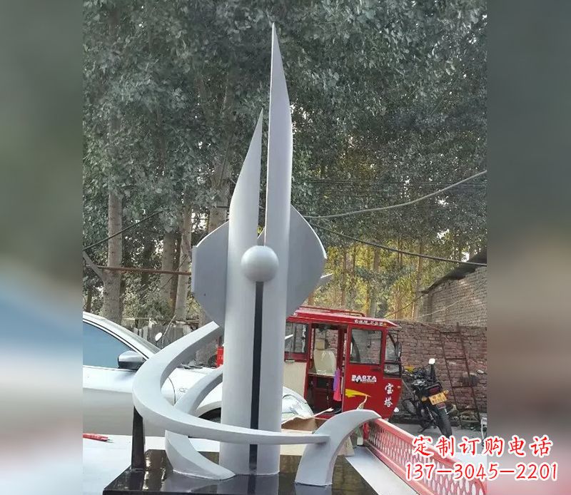 鹤壁火箭剪纸雕塑不锈钢