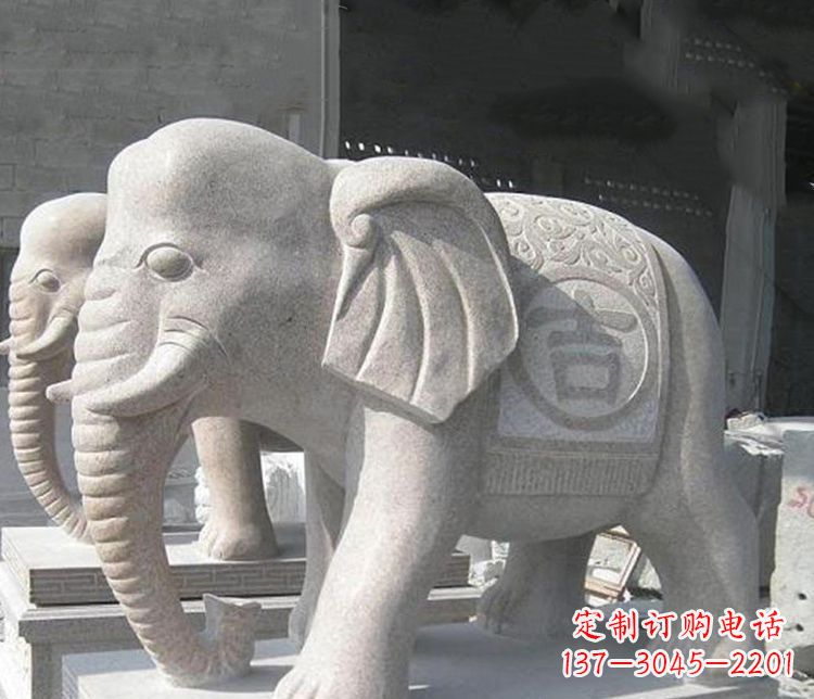 鹤壁吉祥大理石大象雕塑,古典雅致、品质优质