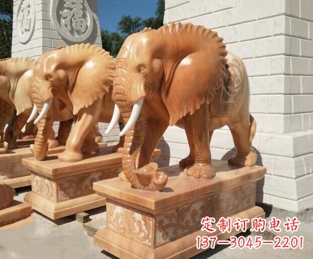 鹤壁象征吉祥及如意的大象雕塑
