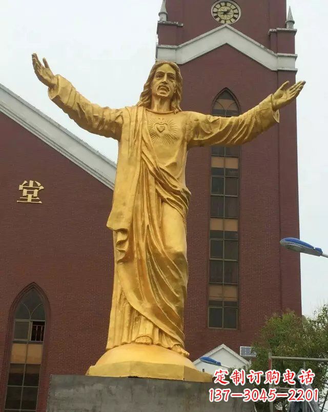 鹤壁教堂铸铜耶稣雕塑