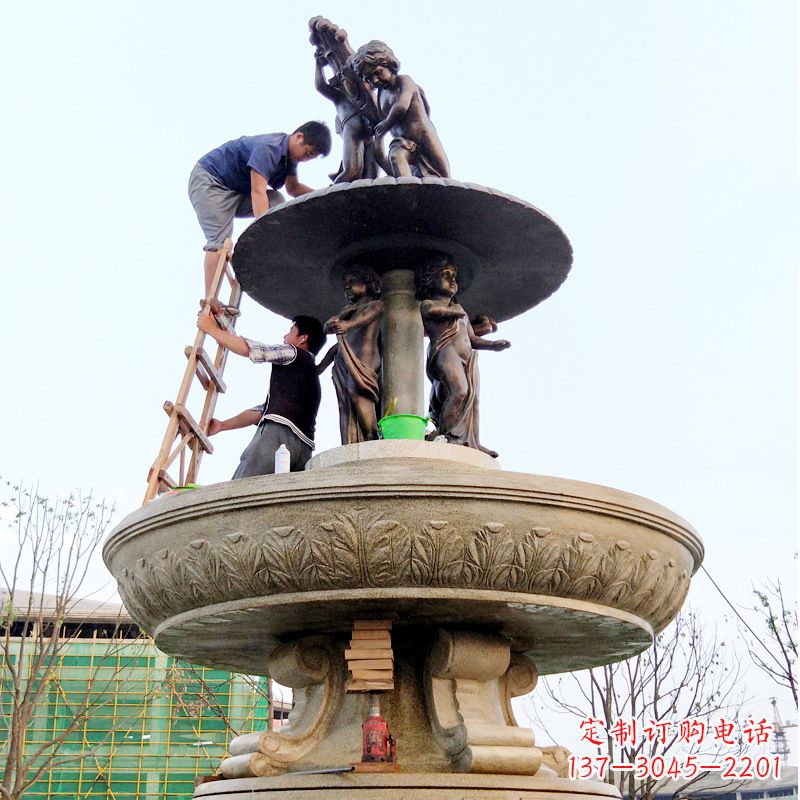 鹤壁金蝉石雕喷泉
