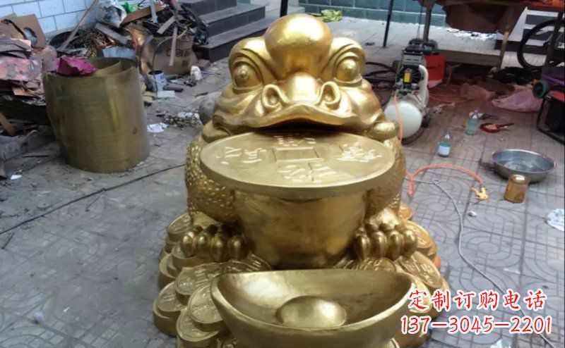 鹤壁铜质金蟾招财动物雕塑