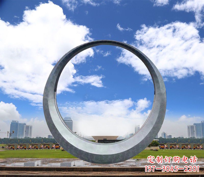 鹤壁景观美化,中领雕塑不锈钢圆环雕塑