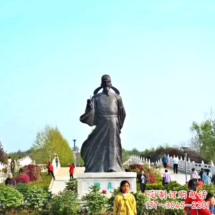 鹤壁精美颜真卿铜雕塑像