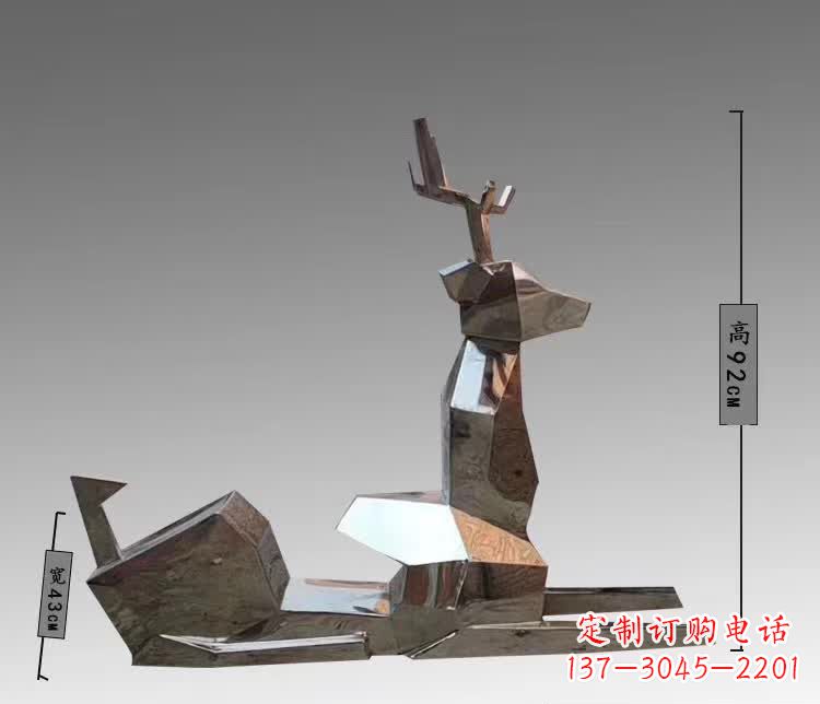 鹤壁中领雕塑为您带来一款全新的不锈钢梅花鹿雕…