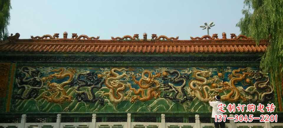 鹤壁九龙壁景观石雕——造型精致,极致雕刻
