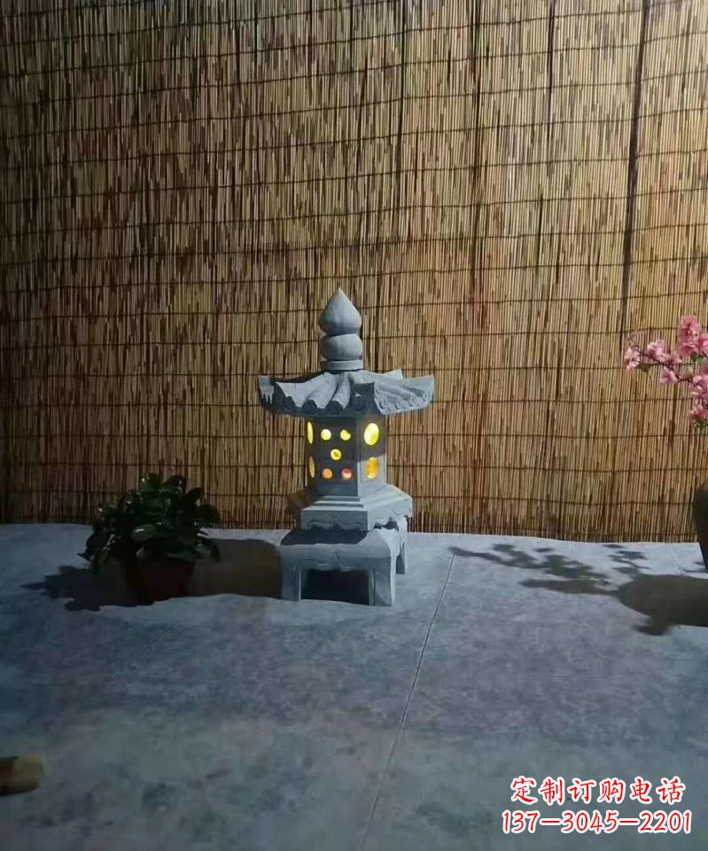 鹤壁专业设计、制作酒店石灯雕塑