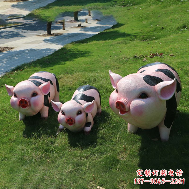 鹤壁全新卡通猪雕塑,为您的家居装饰带来活力