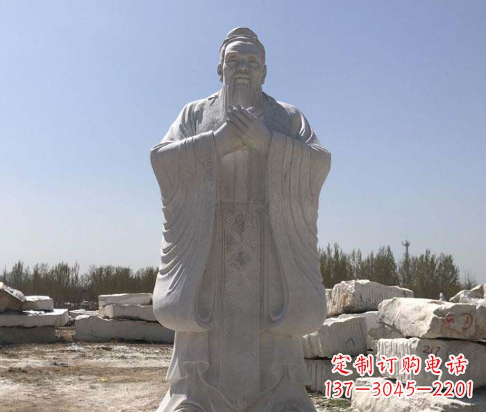 鹤壁孔子古代名人石雕 (3)