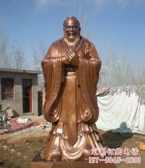 鹤壁孔子古代名人铜雕