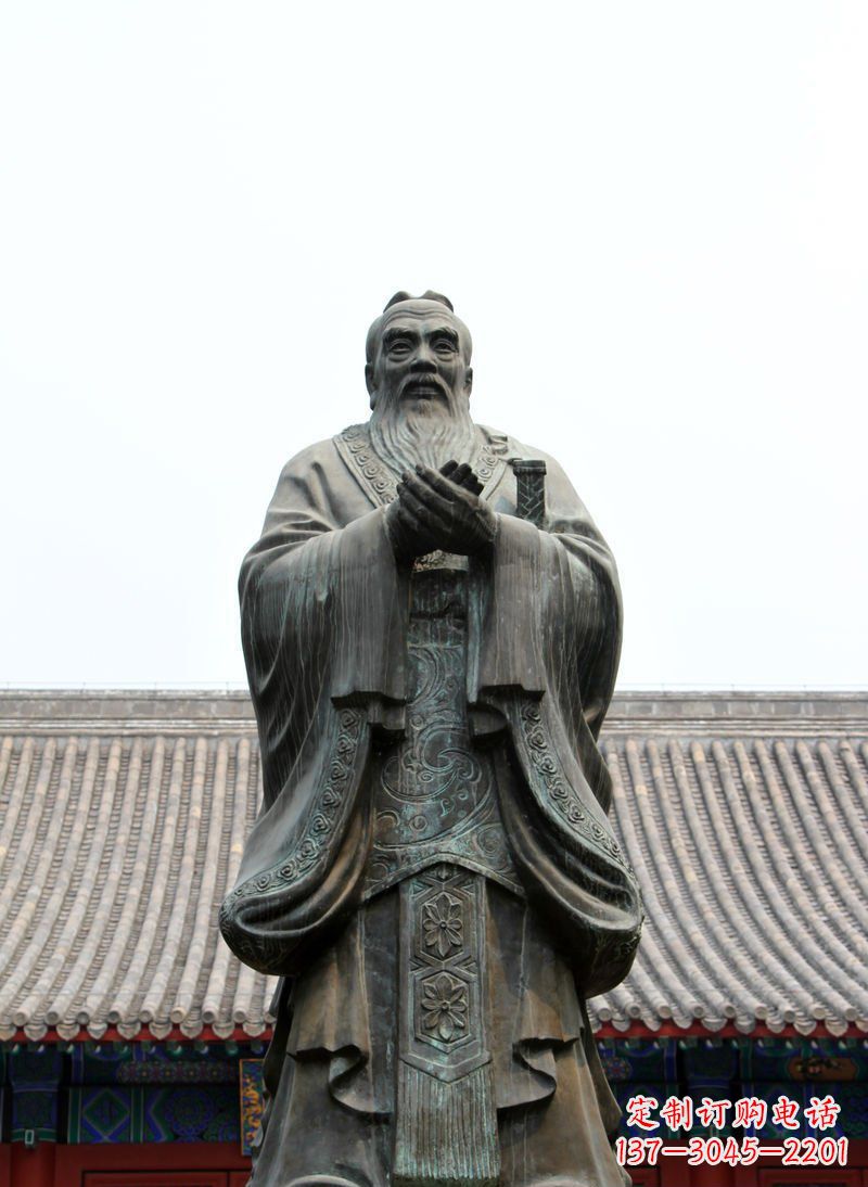 鹤壁高雅古典,孔子青铜雕塑