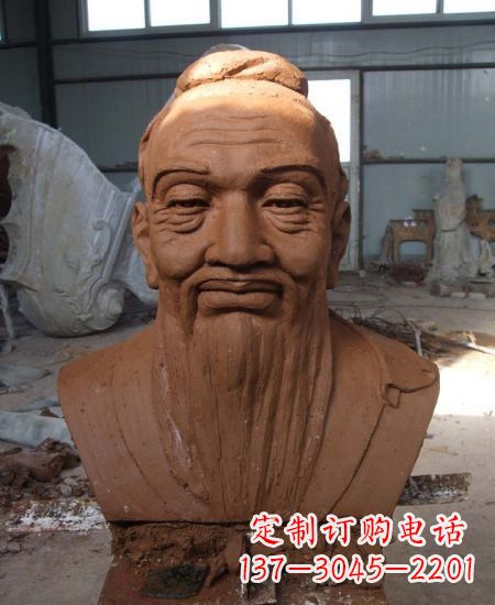 鹤壁孔子铜雕像泥塑