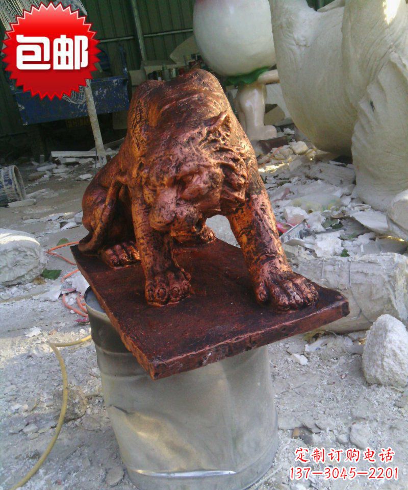 鹤壁老虎动物铜雕