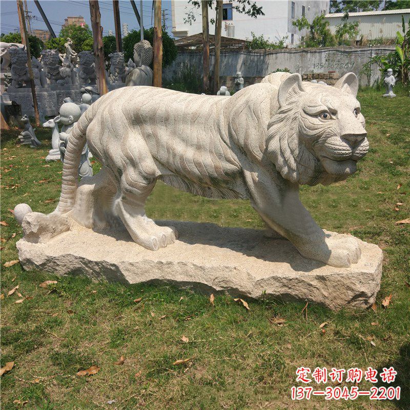 鹤壁中领雕塑推出老虎石雕艺术品,这是一种以花…