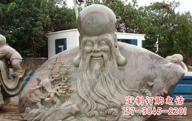 鹤壁大型寿星胸像石雕,体现特定文化精神