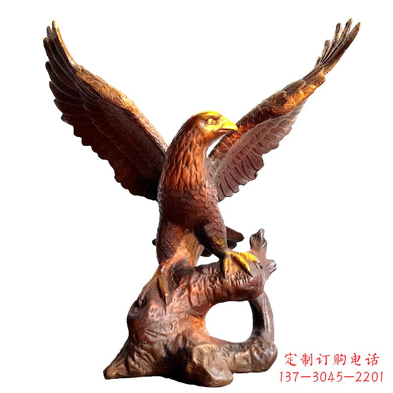鹤壁中领雕塑推出的老鹰展翅铜雕绝对是一件可以…