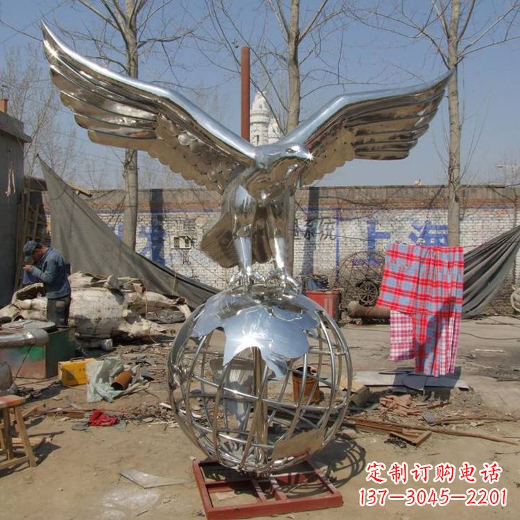 鹤壁复古经典不锈钢地球雕塑