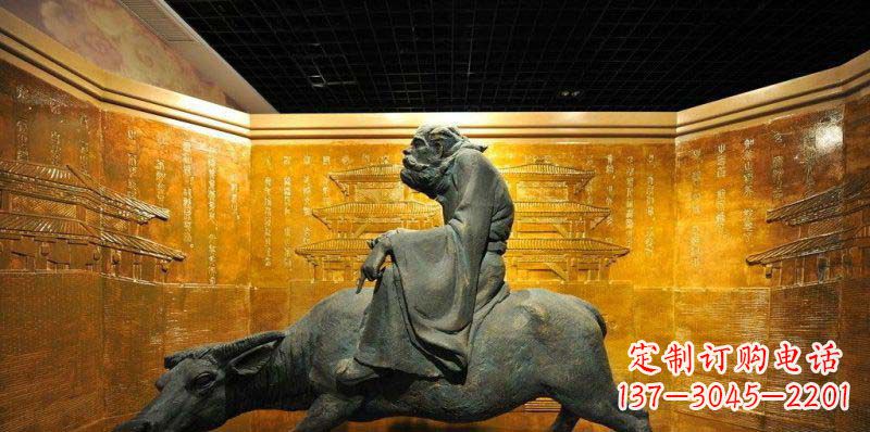鹤壁精美老子骑牛铜雕,领略古代文化魅力