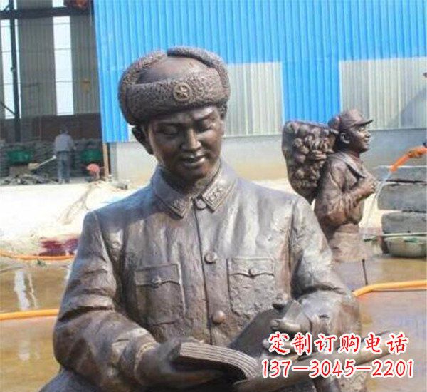 鹤壁中领雕塑:雷锋名人铜雕