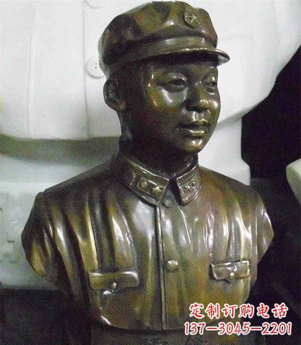 鹤壁雷锋胸像校园玻璃钢雕塑