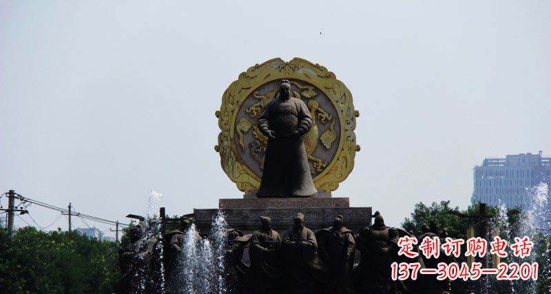 鹤壁李世民古代名人铜雕