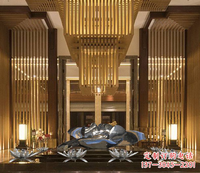 鹤壁专业定制莲花不锈钢雕塑