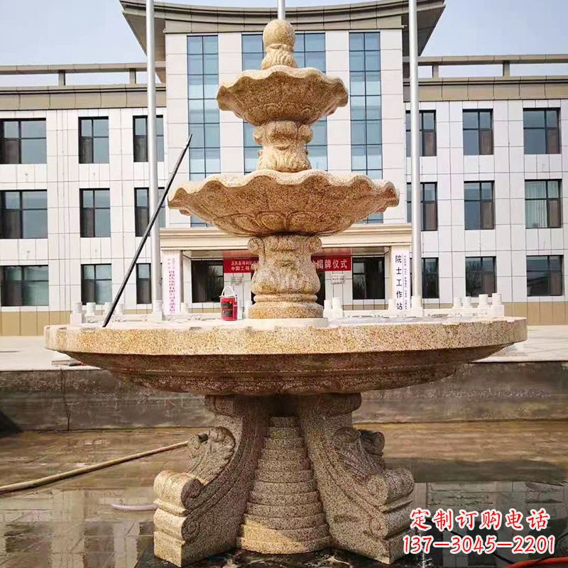 鹤壁中领雕塑的精美莲花石雕