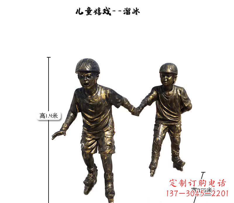 鹤壁中领雕塑推出的趣味滑冰儿童雕塑一直是客户…