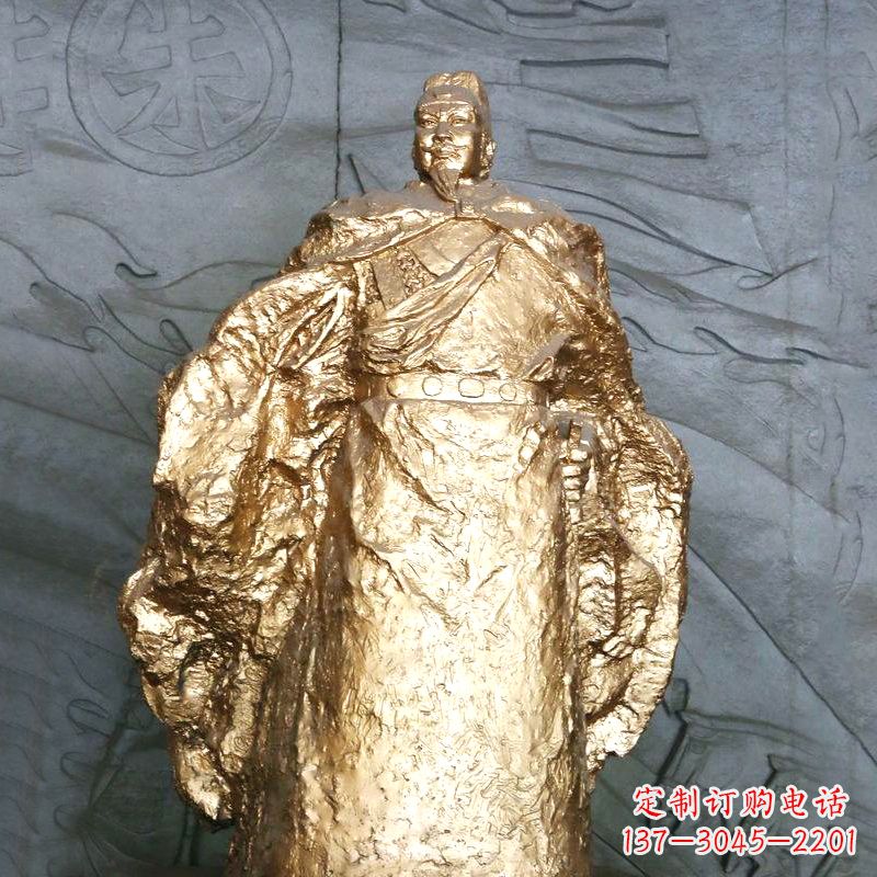 鹤壁鎏金明太祖雕像,精美历史纪念品