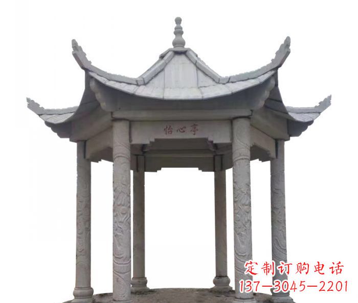 鹤壁精美凉亭石雕–精细雕刻制作精致的艺术品