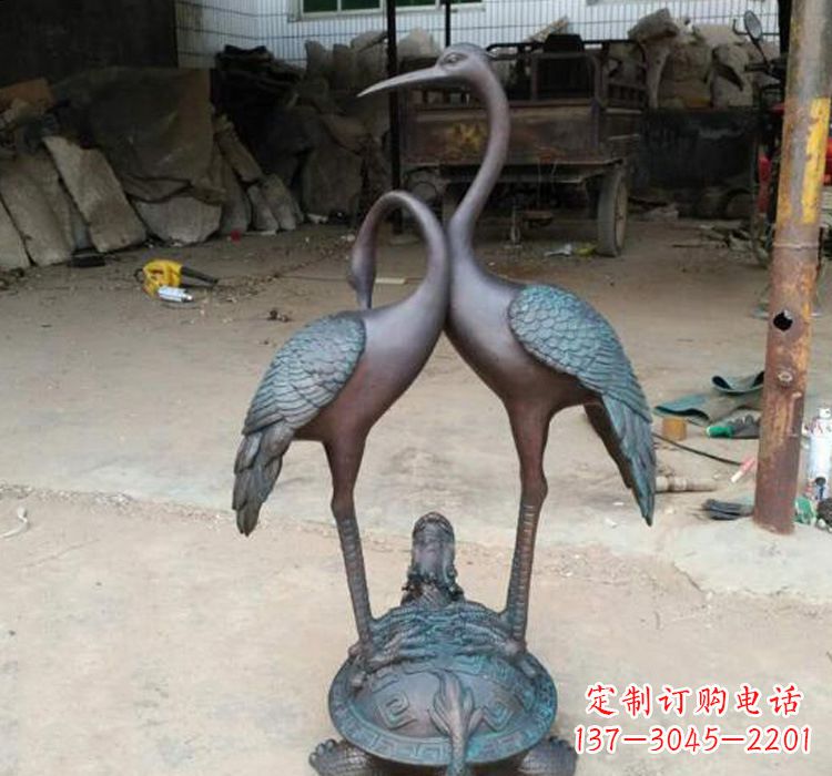 鹤壁龙龟仙鹤铜雕——传承传统,增添福气