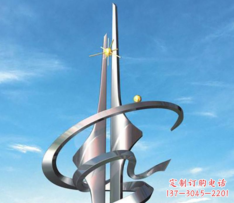 鹤壁螺旋飘带广场雕塑,精美而出众