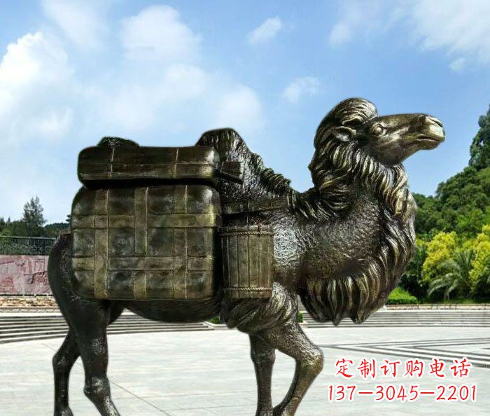 鹤壁骆驼动物铜雕 (3)