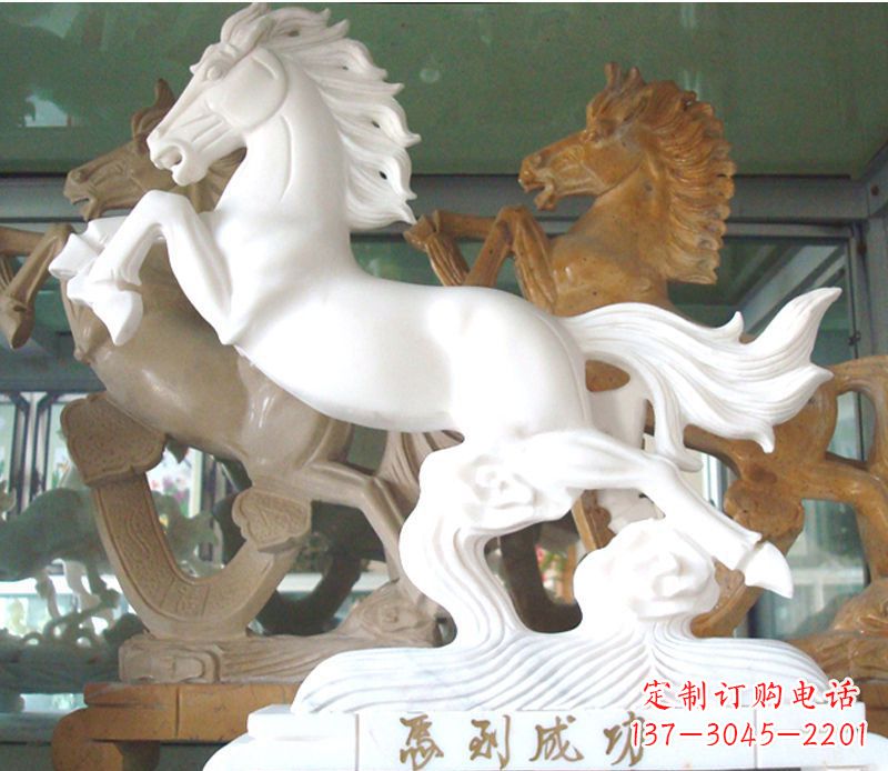鹤壁精美马到成功景观石雕
