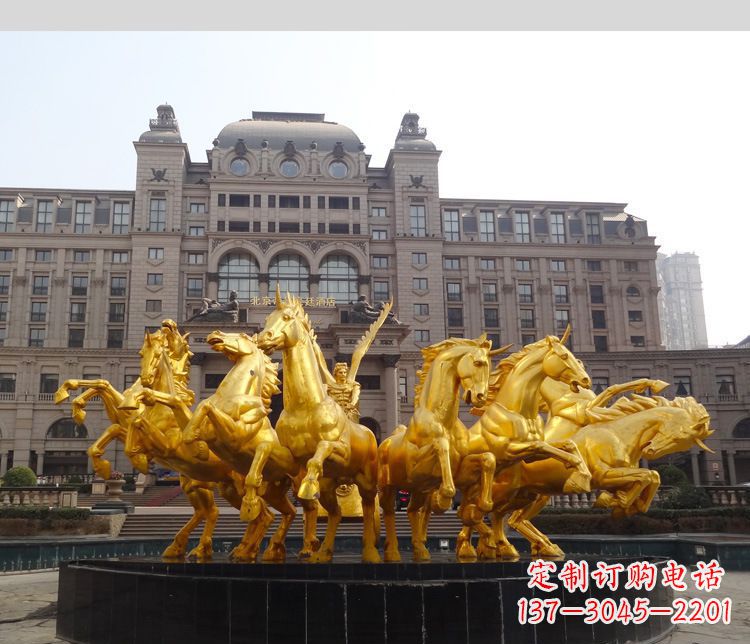 鹤壁马动物铜雕