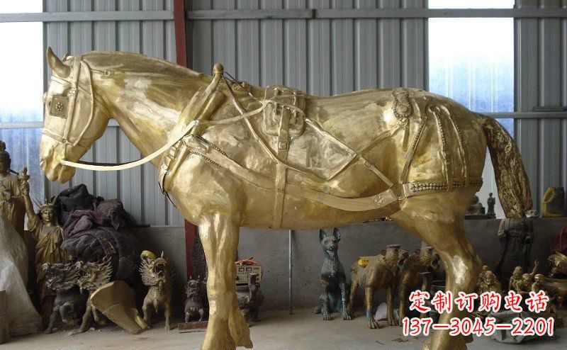 鹤壁中领雕塑：马拉车铜雕动物精华雕塑