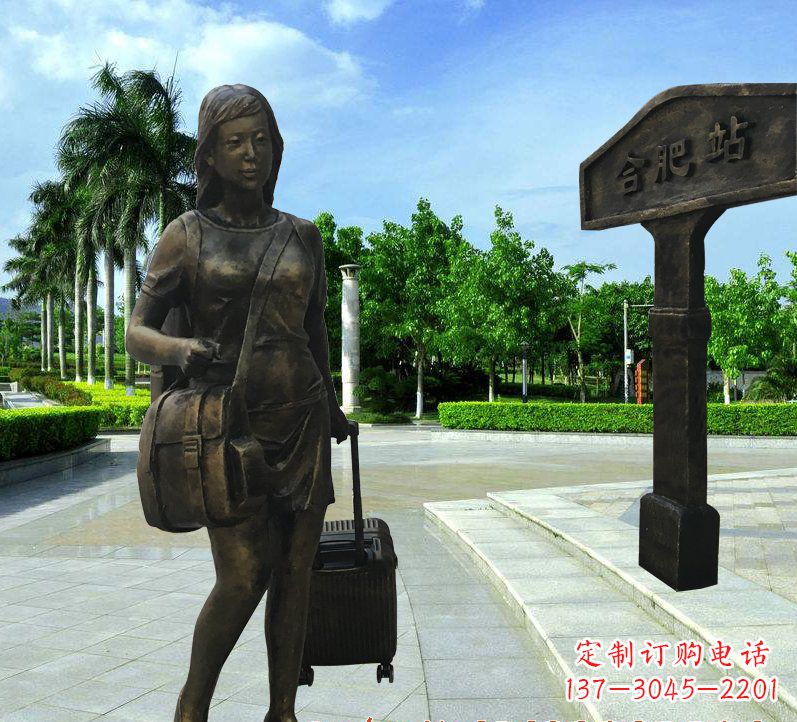 鹤壁美貌铸就的美女铜雕