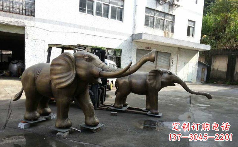鹤壁典雅大象铜雕,精美艺术品