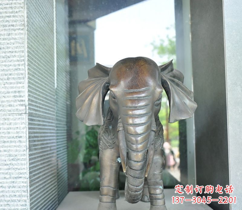 鹤壁艺术象征——门口镇宅大象铜雕