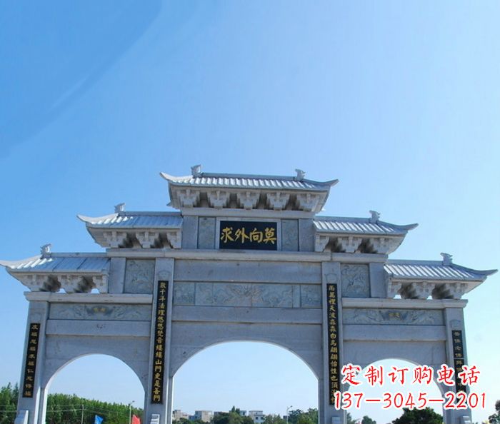 鹤壁手工精美石牌坊雕塑,让您的空间更加美观!