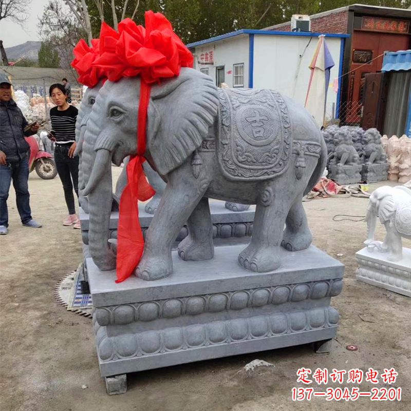 鹤壁母石雕大象