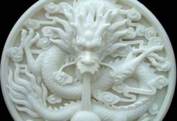鹤壁汉白玉雕刻龙头摆件，悠然吟诗引领风尚