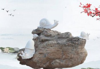鹤壁高雅而令人惊叹的汉白玉蜗牛雕塑
