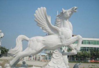 鹤壁精美祥云飞马石雕，古朴大气