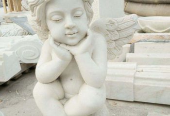 鹤壁汉白玉小天使西方儿童石雕，让孩子们拥有属于自己的天使