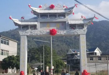 鹤壁红旗渠分水苑牌坊浮雕雕塑：专业雕塑定制服务