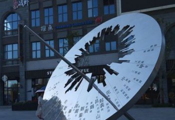 鹤壁传统与现代完美结合的户外日晷雕塑