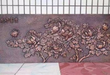 鹤壁精美绝伦的牡丹铜浮雕