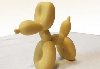 鹤壁黄色不锈钢雕塑狗，展现场面气势