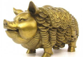 鹤壁欢迎招财猪，用黄铜打造新年祝福